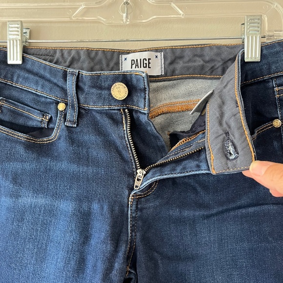 PAIGE Sz 27 Skyline Skinny Jeans Low Rise Stretch Wash‎ Blue Pockets Denim - Picture 7 of 12
